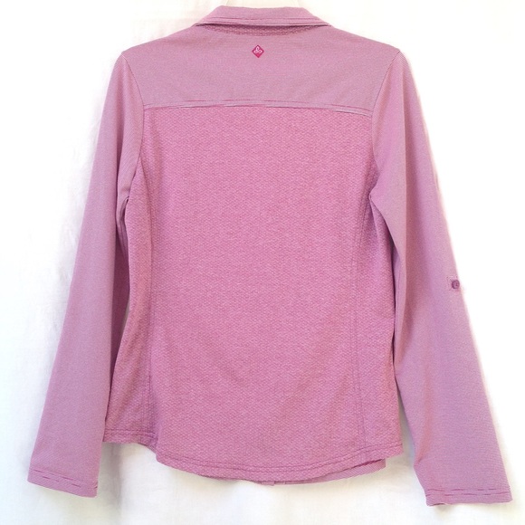 Prana Stripes Top Kinley Shirt Women's Medium Collared Long Sleeves Button Front - Picture 7 of 12
